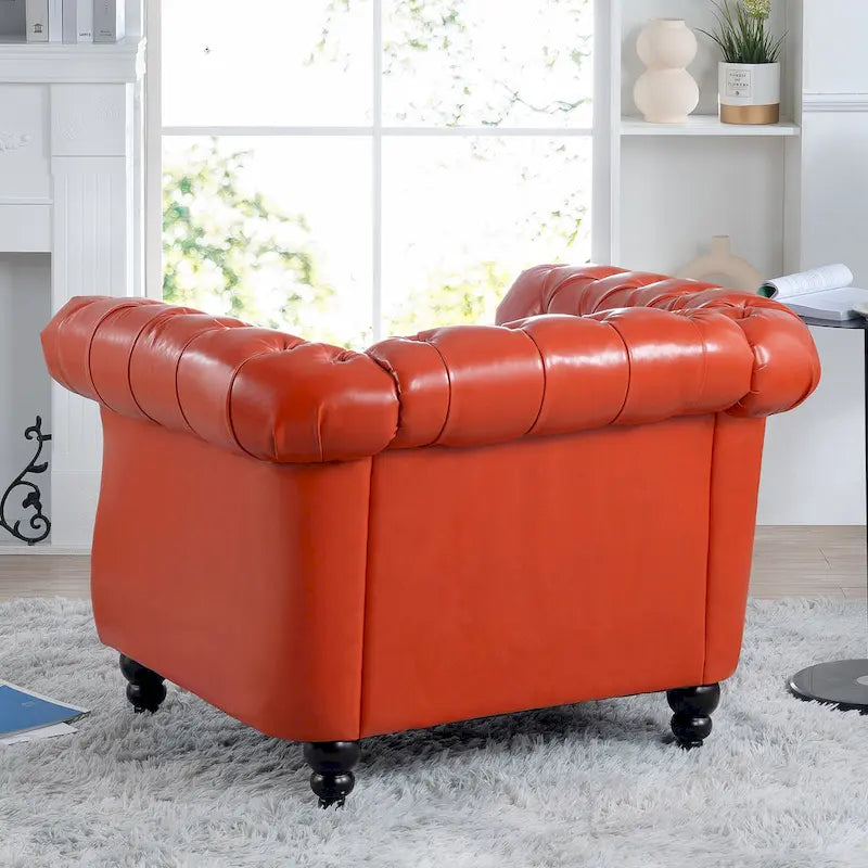 Christopher Knight Home- Winston PU Leather Chesterfield Club Chair