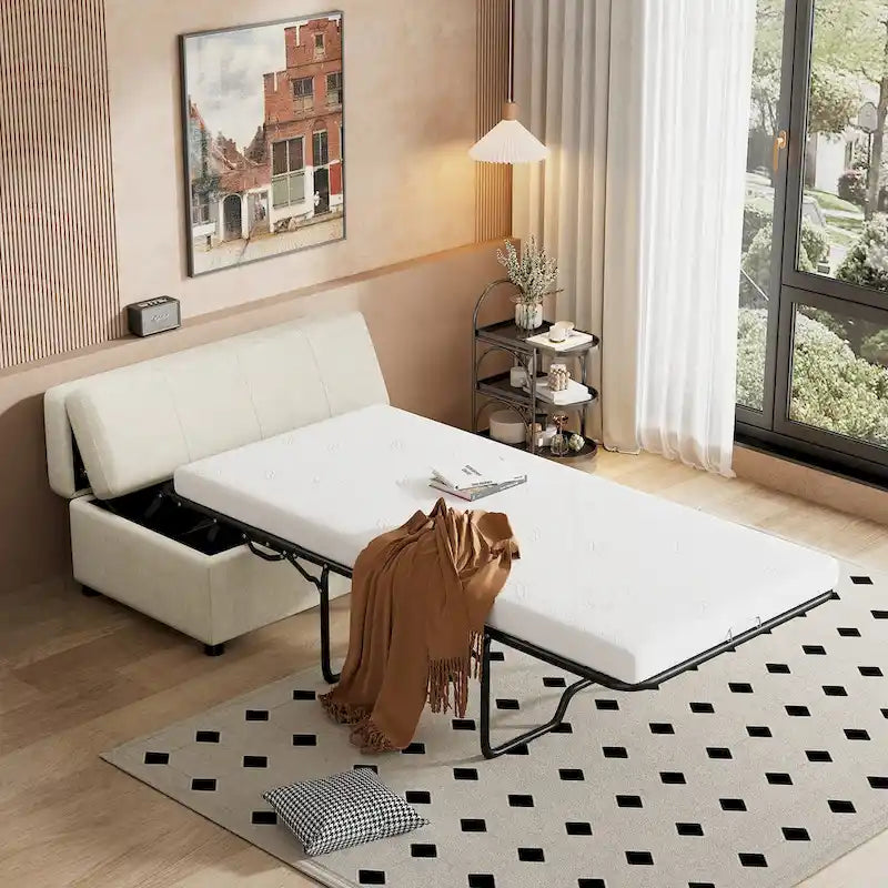 Versatile Folding Ottoman Sleeper Bed for Comfortable Accommodation