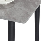 Modern Dining Table with Metal Frame Sintered Stone Top Kitchen Table