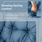 Gymax Lazy Sofa Chair Accent Leisure Armchair with Folding Footrest &
