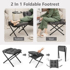 Gymax Lazy Sofa Chair Accent Leisure Armchair with Folding Footrest &