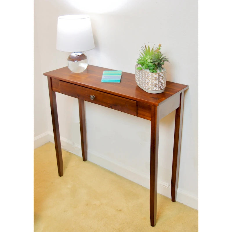 Porch & Den Holly Hill Solid Acacia 1-drawer Console Table