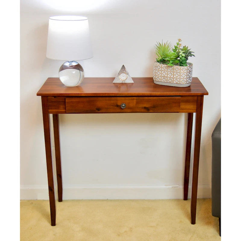 Porch & Den Holly Hill Solid Acacia 1-drawer Console Table