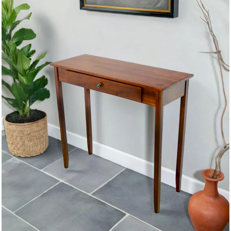 Porch & Den Holly Hill Solid Acacia 1-drawer Console Table