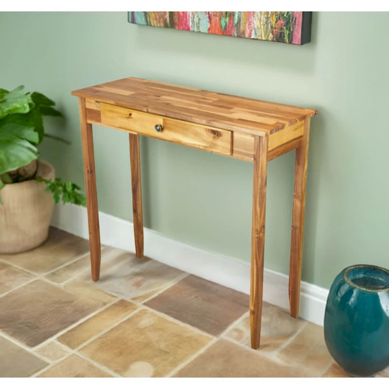 Porch & Den Holly Hill Solid Acacia 1-drawer Console Table
