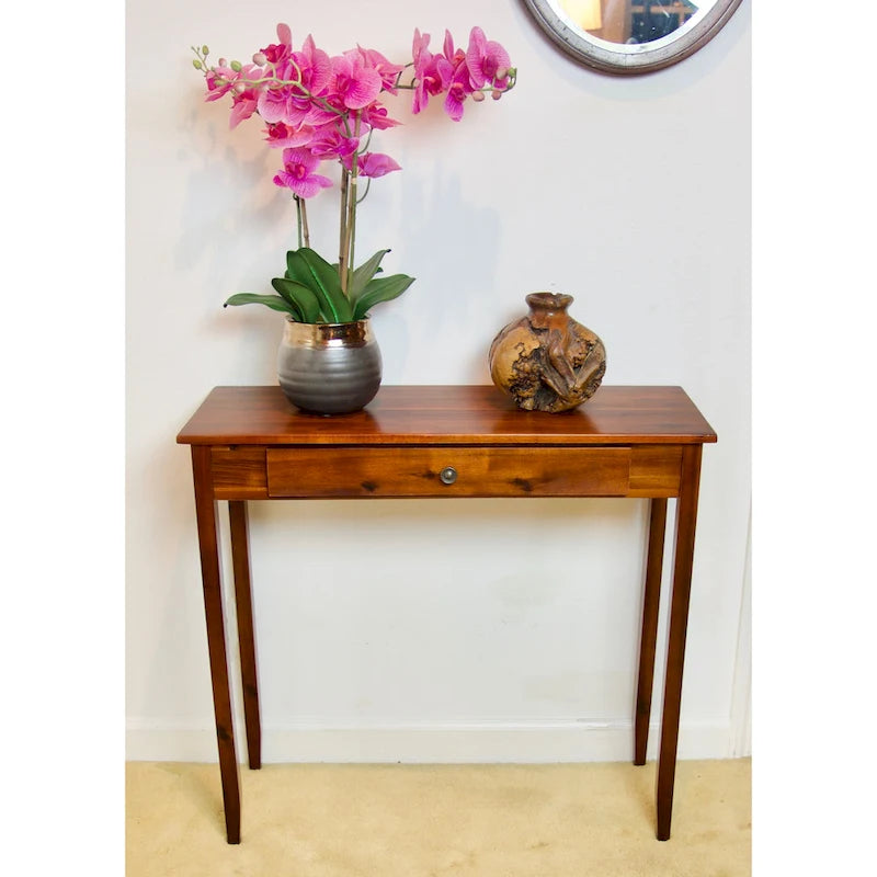 Porch & Den Holly Hill Solid Acacia 1-drawer Console Table