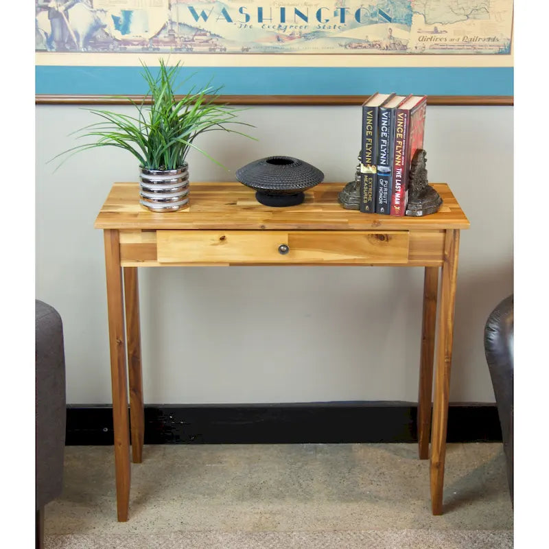 Porch & Den Holly Hill Solid Acacia 1-drawer Console Table