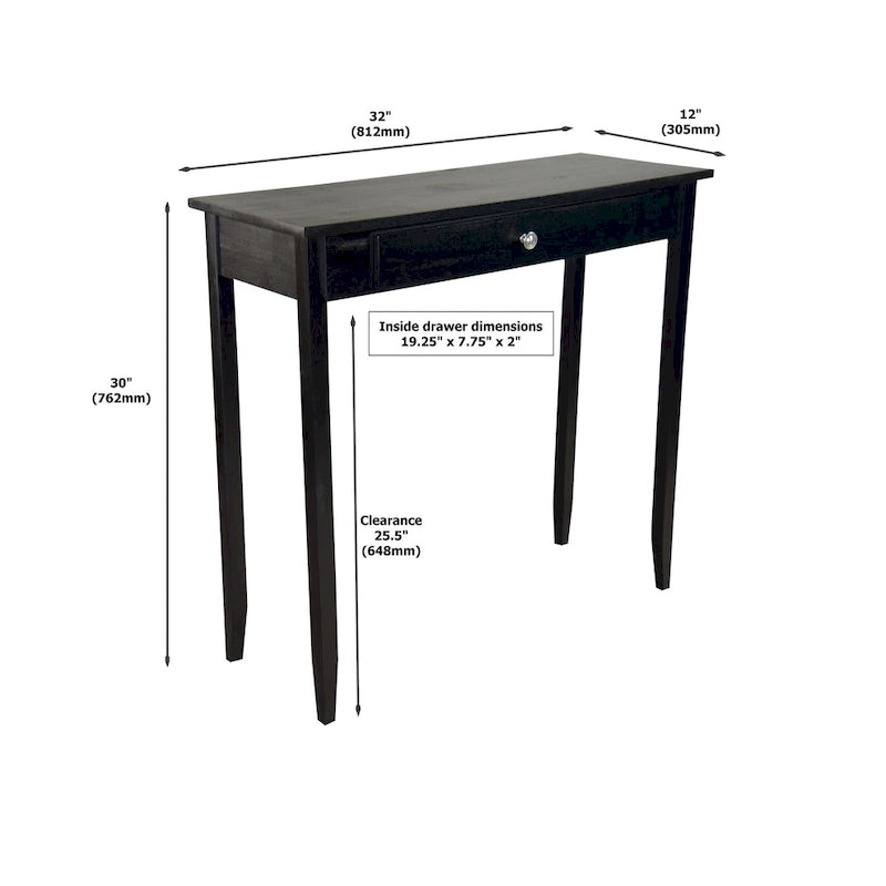 Porch & Den Holly Hill Solid Acacia 1-drawer Console Table
