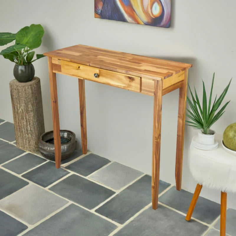 Porch & Den Holly Hill Solid Acacia 1-drawer Console Table