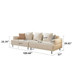Beige Deep Seat Sofa with High Legs – 1 to 4 Seater