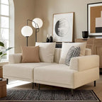 Beige Deep Seat Sofa with High Legs – 1 to 4 Seater