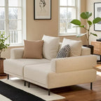 Beige Deep Seat Sofa with High Legs – 1 to 4 Seater
