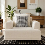 Beige Deep Seat Sofa with High Legs – 1 to 4 Seater