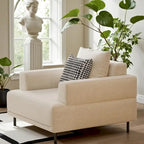 Beige Deep Seat Sofa with High Legs – 1 to 4 Seater
