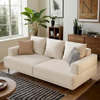 Beige Deep Seat Sofa with High Legs – 1 to 4 Seater