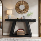 55 Inches Farmhouse Wood Console Sofa Table with Storage - 11.81 D x 55.12 W x 31.5 H