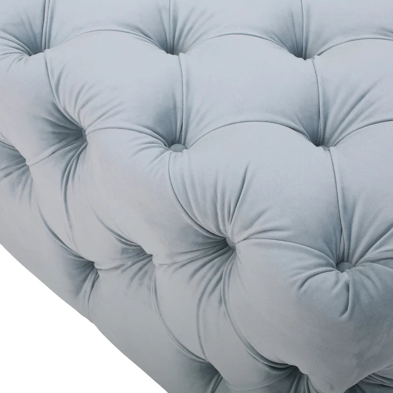 Piper Glam Tufted Velvet Ottoman Bench by Christopher Knight Home