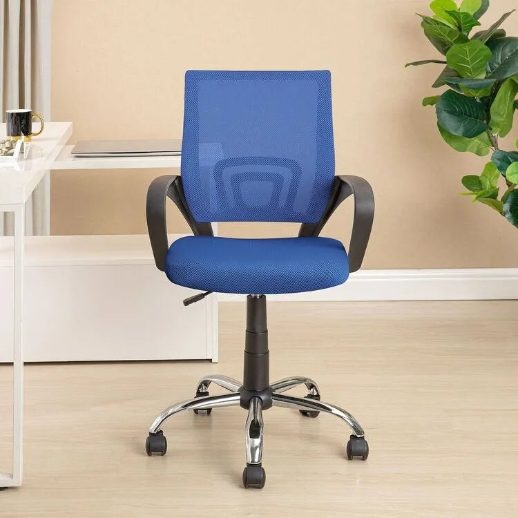Ergonomic Breathable Mesh Office Chair  Adjustable Design with Lumbar Support and Enhanced Mobility with 360 Swivel Wheels