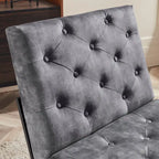 Corvus Savannah Tufted Velvet Upholstered Lounge Accent Chair