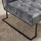 Corvus Savannah Tufted Velvet Upholstered Lounge Accent Chair