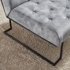 Corvus Savannah Tufted Velvet Upholstered Lounge Accent Chair