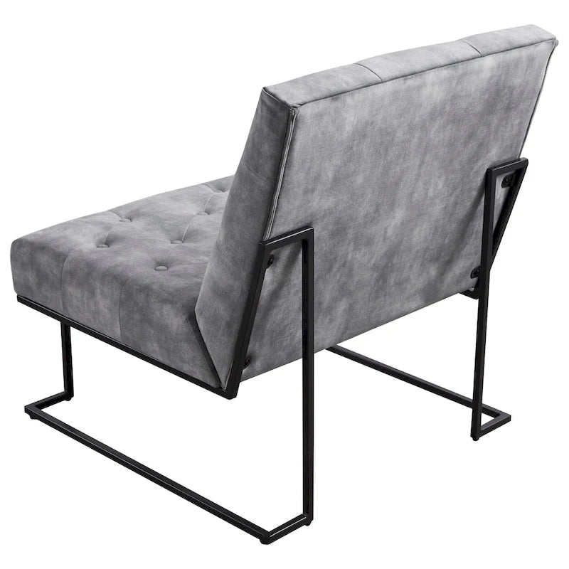 Corvus Savannah Tufted Velvet Upholstered Lounge Accent Chair