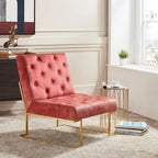 Corvus Savannah Tufted Velvet Upholstered Lounge Accent Chair