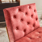 Corvus Savannah Tufted Velvet Upholstered Lounge Accent Chair