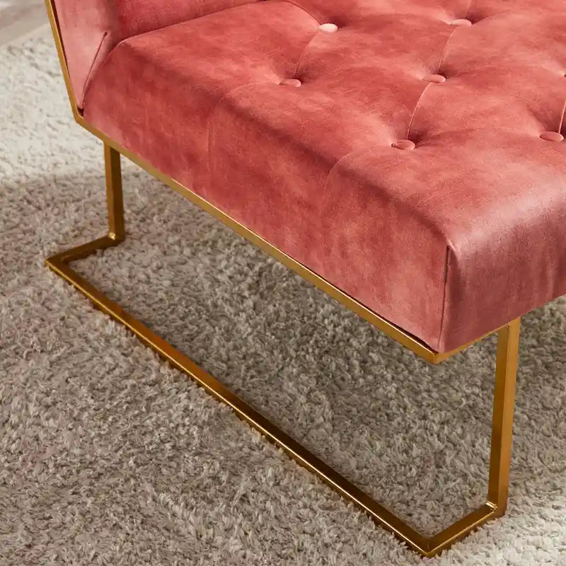 Corvus Savannah Tufted Velvet Upholstered Lounge Accent Chair