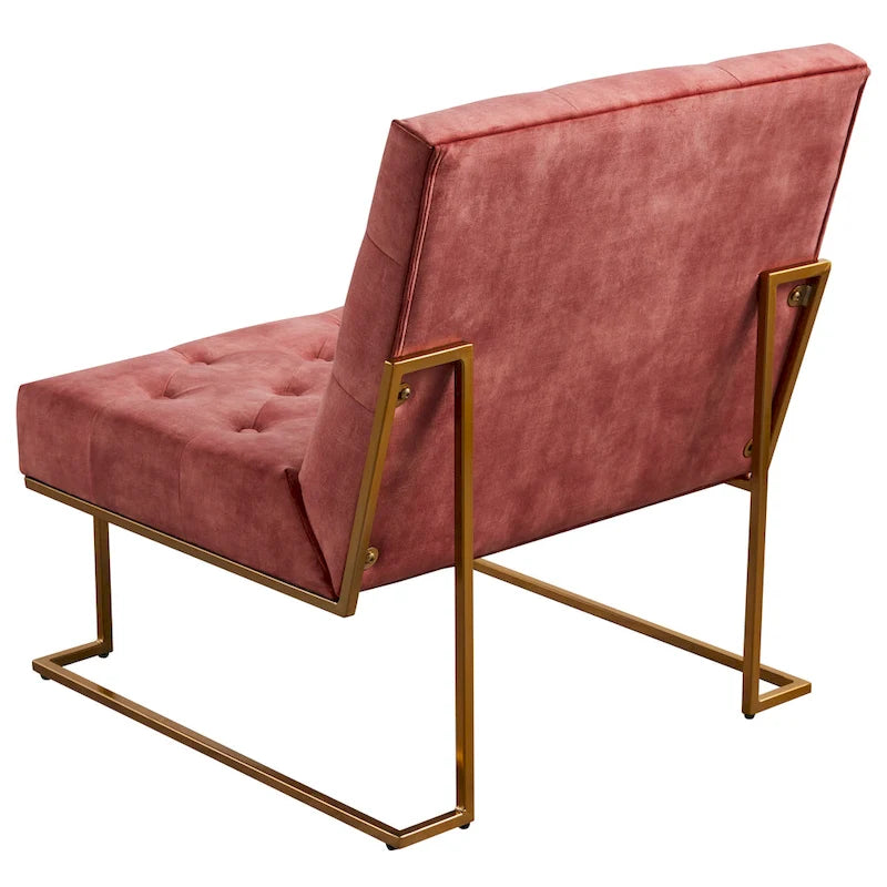 Corvus Savannah Tufted Velvet Upholstered Lounge Accent Chair
