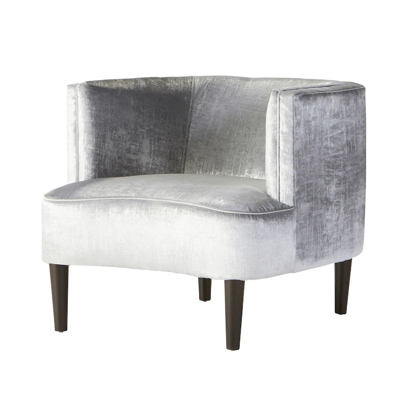 Roundhill Furniture Isla Chenille Oversized Living Room Barrel Accent Chair with Arms