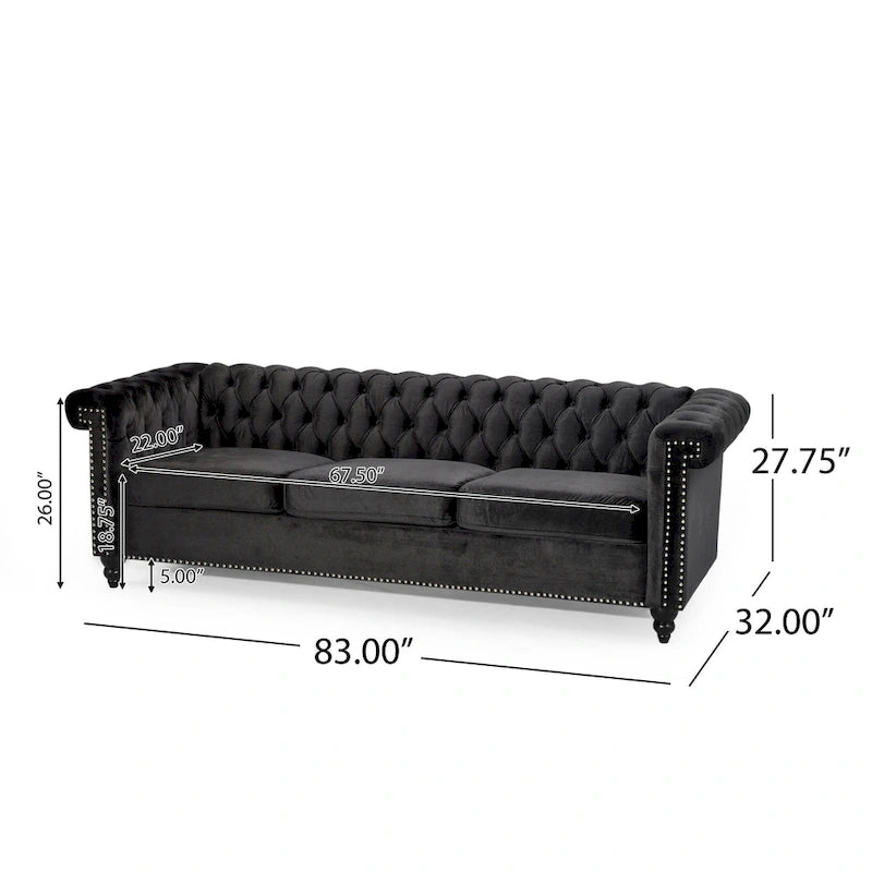 Parkhurst Tufted Velvet Sofa by Christopher Knight Home