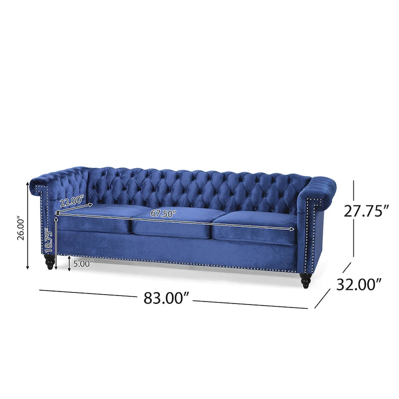 Parkhurst Tufted Velvet Sofa by Christopher Knight Home