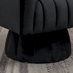 SEYNAR Modern Glam Velvet Upholstered Round Swivel Accent Arm Barrel Chair for Living Room