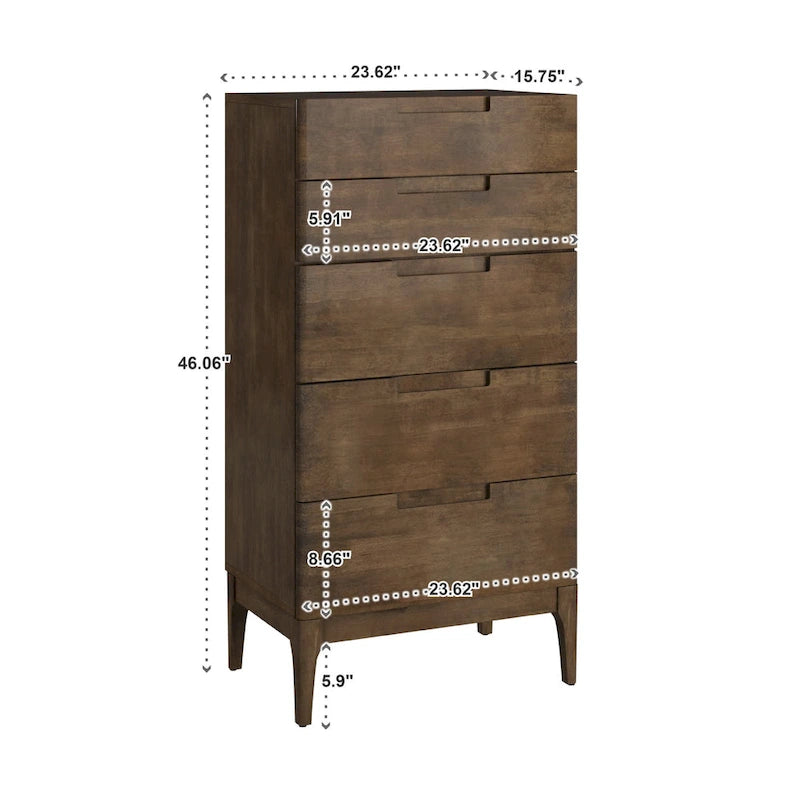 Atlas Persian Walnut 5-Drawer Chest from iNSPIRE Q Classic