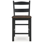 Signature Design by Ashley Valebeck Black/Brown Counter Height Barstool - 20W x 22D x 39H