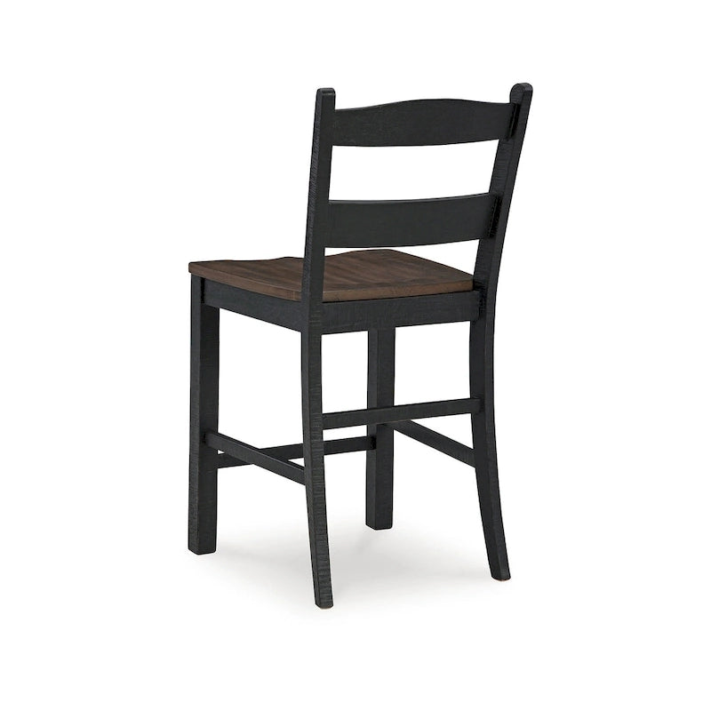 Signature Design by Ashley Valebeck Black/Brown Counter Height Barstool - 20W x 22D x 39H