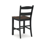 Signature Design by Ashley Valebeck Black/Brown Counter Height Barstool - 20W x 22D x 39H