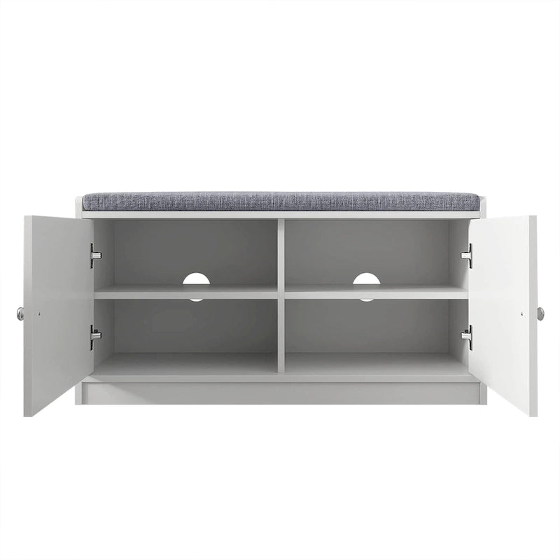 Timechee Entyrway Shoe Change Bench Storage Cabinets with Cushion