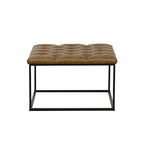 HomePop Draper Square Button-tufted upholstered top Cocktail Ottoman