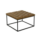 HomePop Draper Square Button-tufted upholstered top Cocktail Ottoman