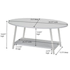 Household Essentials Coffee Table with Storage Shelf