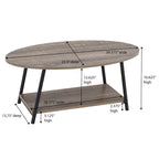 Household Essentials Coffee Table with Storage Shelf
