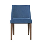 Space Savers Dining Chairs Set Walnut and Linen Upholstery 2 Piece - Various Colors