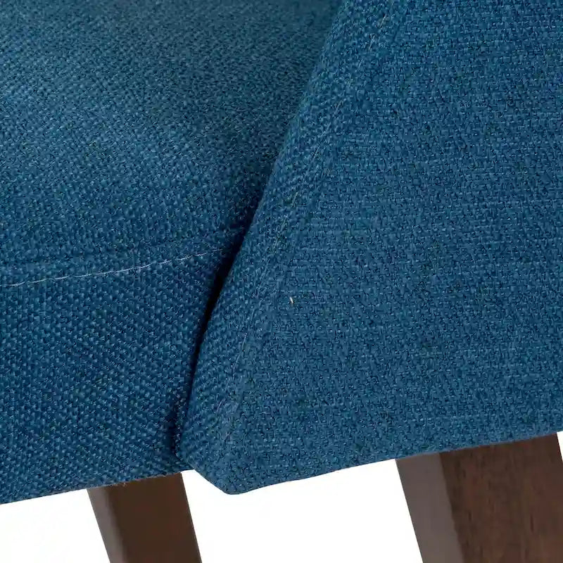 Space Savers Dining Chairs Set Walnut and Linen Upholstery 2 Piece - Various Colors
