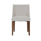 Space Savers Dining Chairs Set Walnut and Linen Upholstery 2 Piece - Various Colors