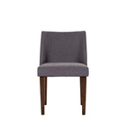 Space Savers Dining Chairs Set Walnut and Linen Upholstery 2 Piece - Various Colors