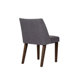 Space Savers Dining Chairs Set Walnut and Linen Upholstery 2 Piece - Various Colors