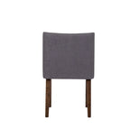 Space Savers Dining Chairs Set Walnut and Linen Upholstery 2 Piece - Various Colors