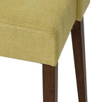 Space Savers Dining Chairs Set Walnut and Linen Upholstery 2 Piece - Various Colors